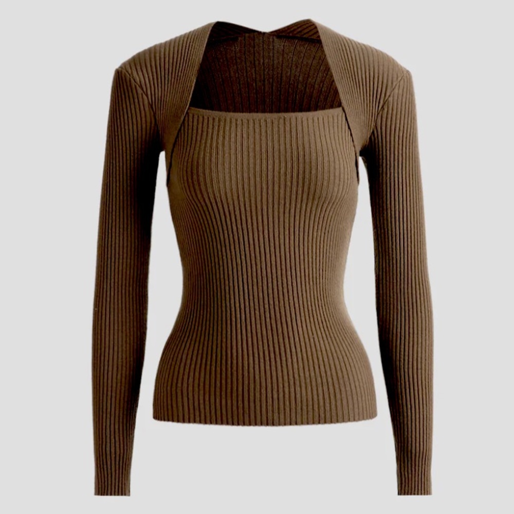 Commense Knitted Ribbed Pullover Sweater - Size L